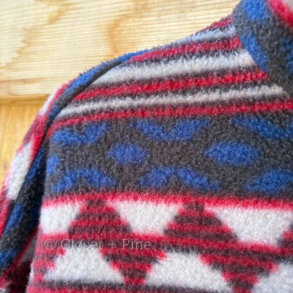 Patagonia‎ Vintage Saltillo Burnt Chili Synchilla Snap-T Fleece Size Large 90s - Picture 9 of 15